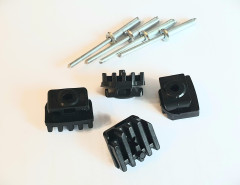 Příchytka sedadla Grammer - sada 4ks černé kluzáky s nýty