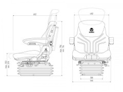 Sedačka Grammer  MAXIMO STANDARD - (traktorová sedačka, pro zemědělské stroje,...)